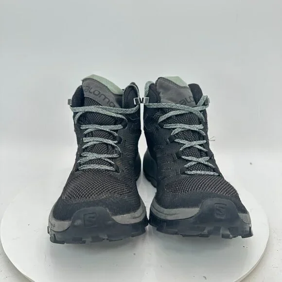 Salomon Outline Mid GTX Women Size 9.5 404844 Black Grey Contagrip Hiking Shoes - Picture 2 of 11